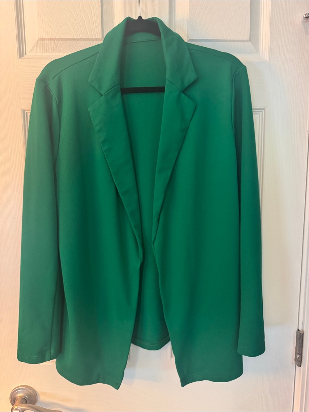 Women's Green Open-Front Blazer Jacket - size large